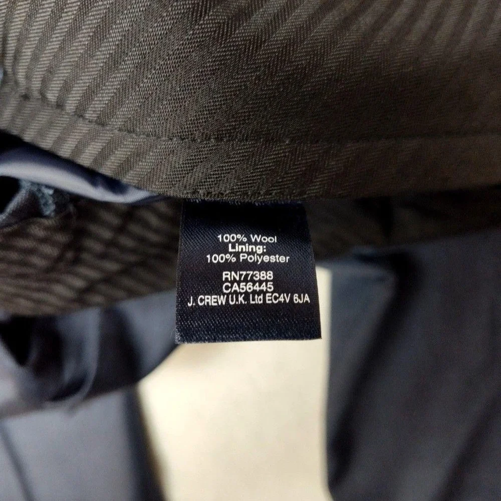 JCrew Pants Mens 32x32 Gray Thompson Tweed Wool Slim Dress Suit‎ Slacks Work